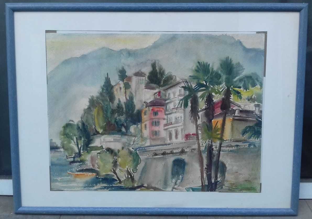 Tablou vechi acuarela  - nesemnat