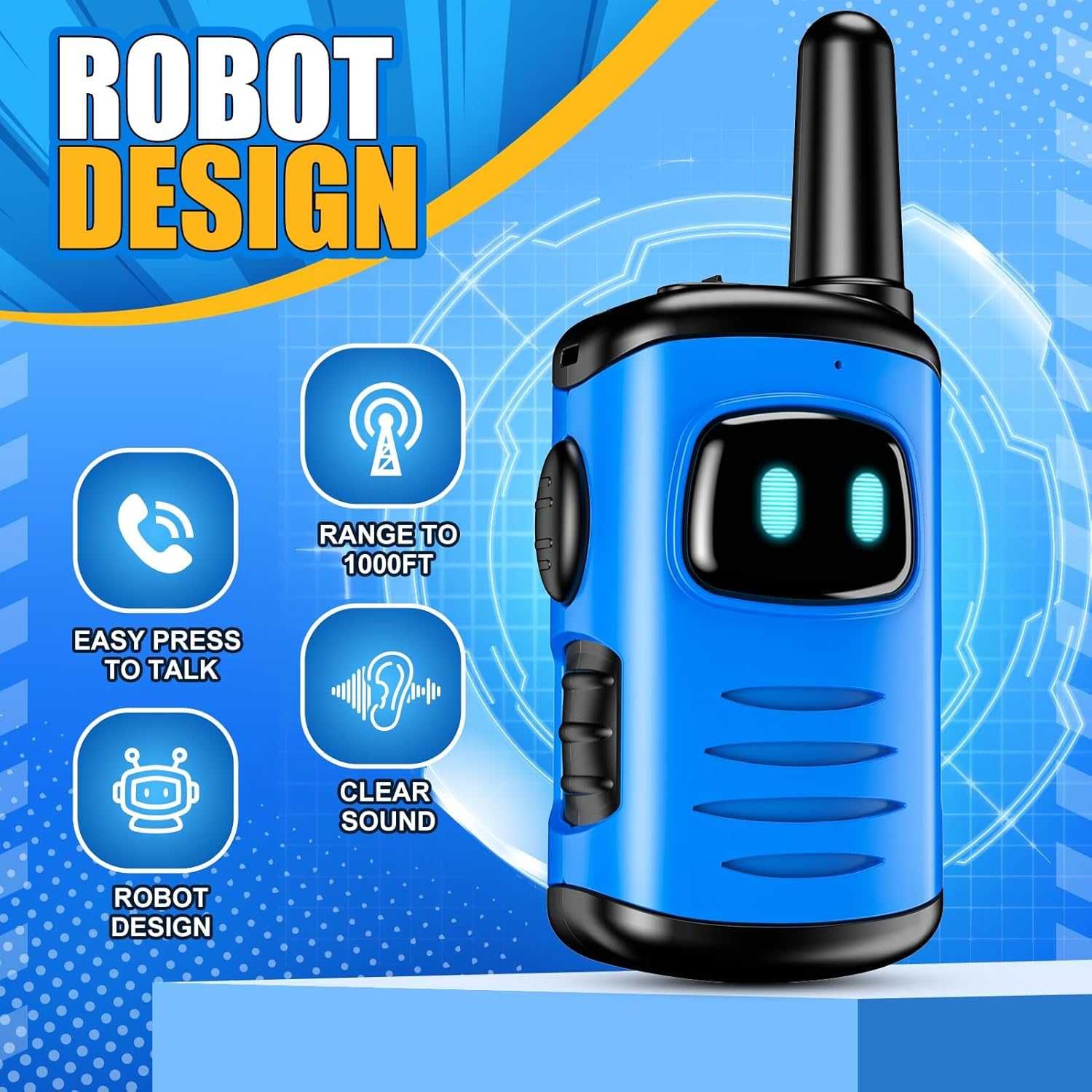 EUCOCO Детски комплект от 3 броя радиостанции- Walkie Talkie