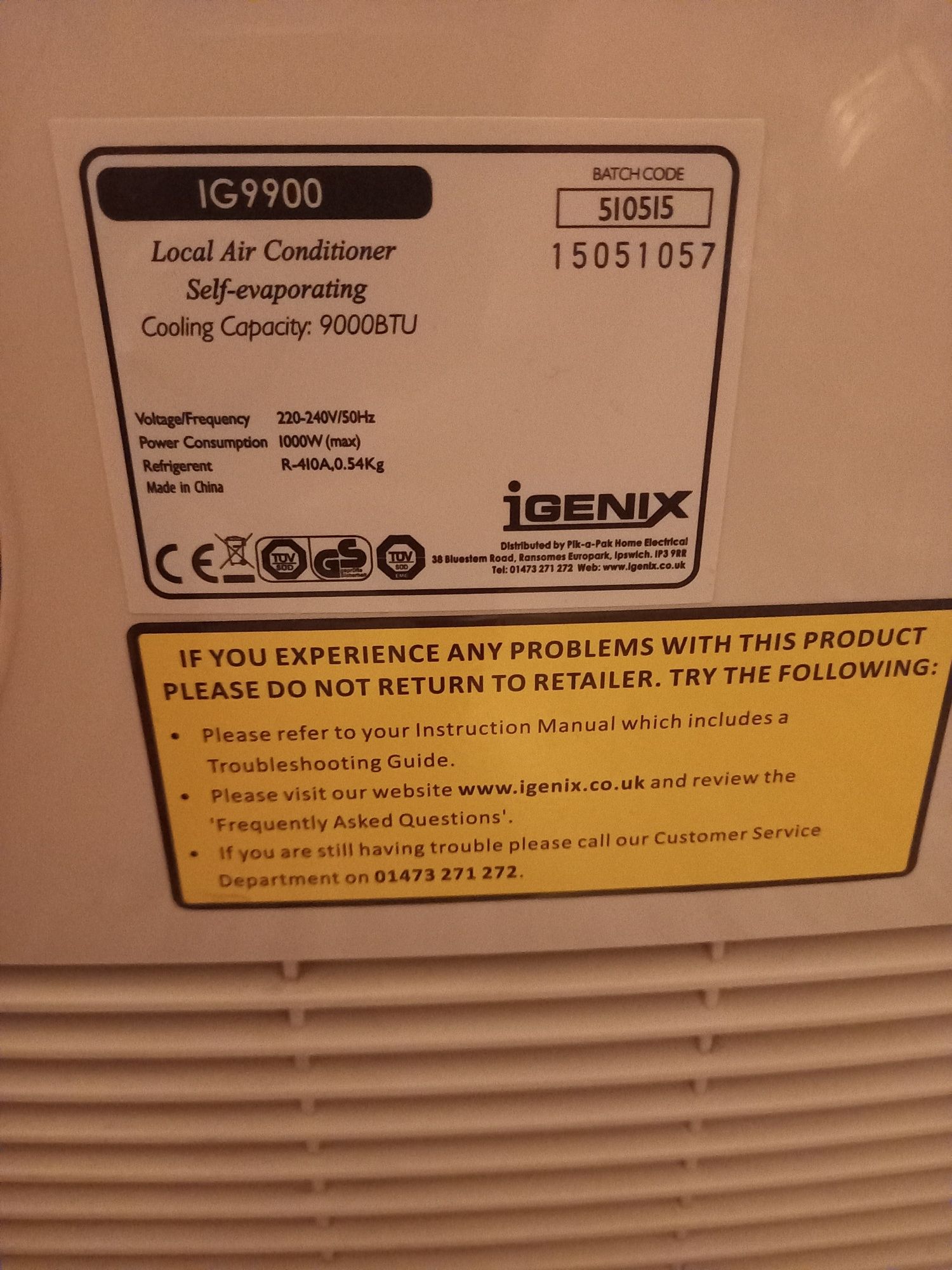 Aer condiționat portabil 9000 btu