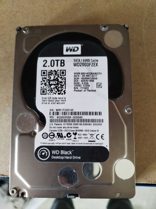 Твърд диск Western Digital 2.0TB Black Edition