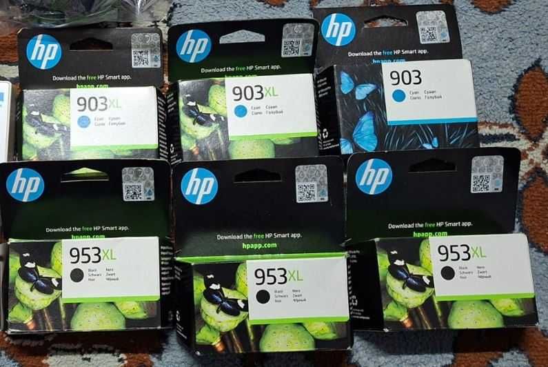 hp 953XL BK Black , HP 903XL Cyan