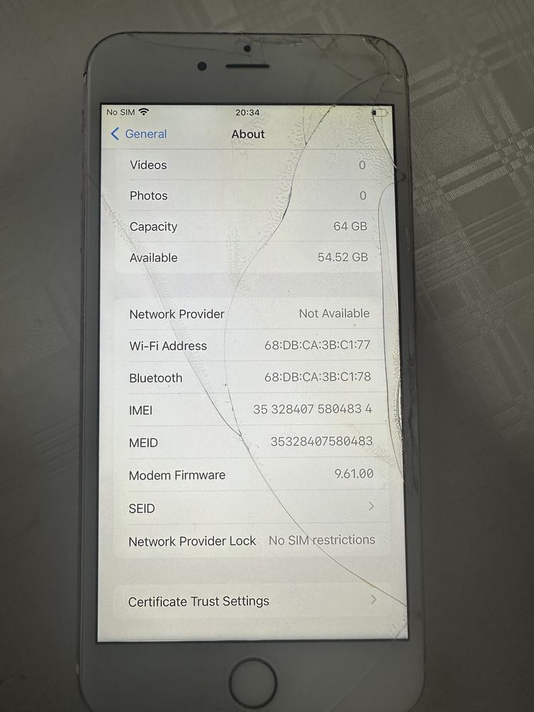 6s plus ,64 gb liber retea recarosare