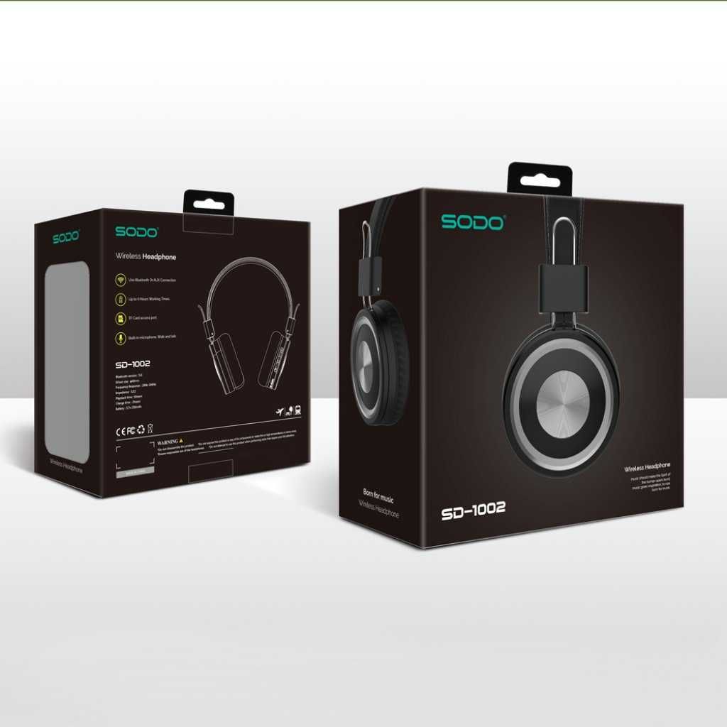 Беспроводные Bluetooth наушники SODO SD-1002 Black