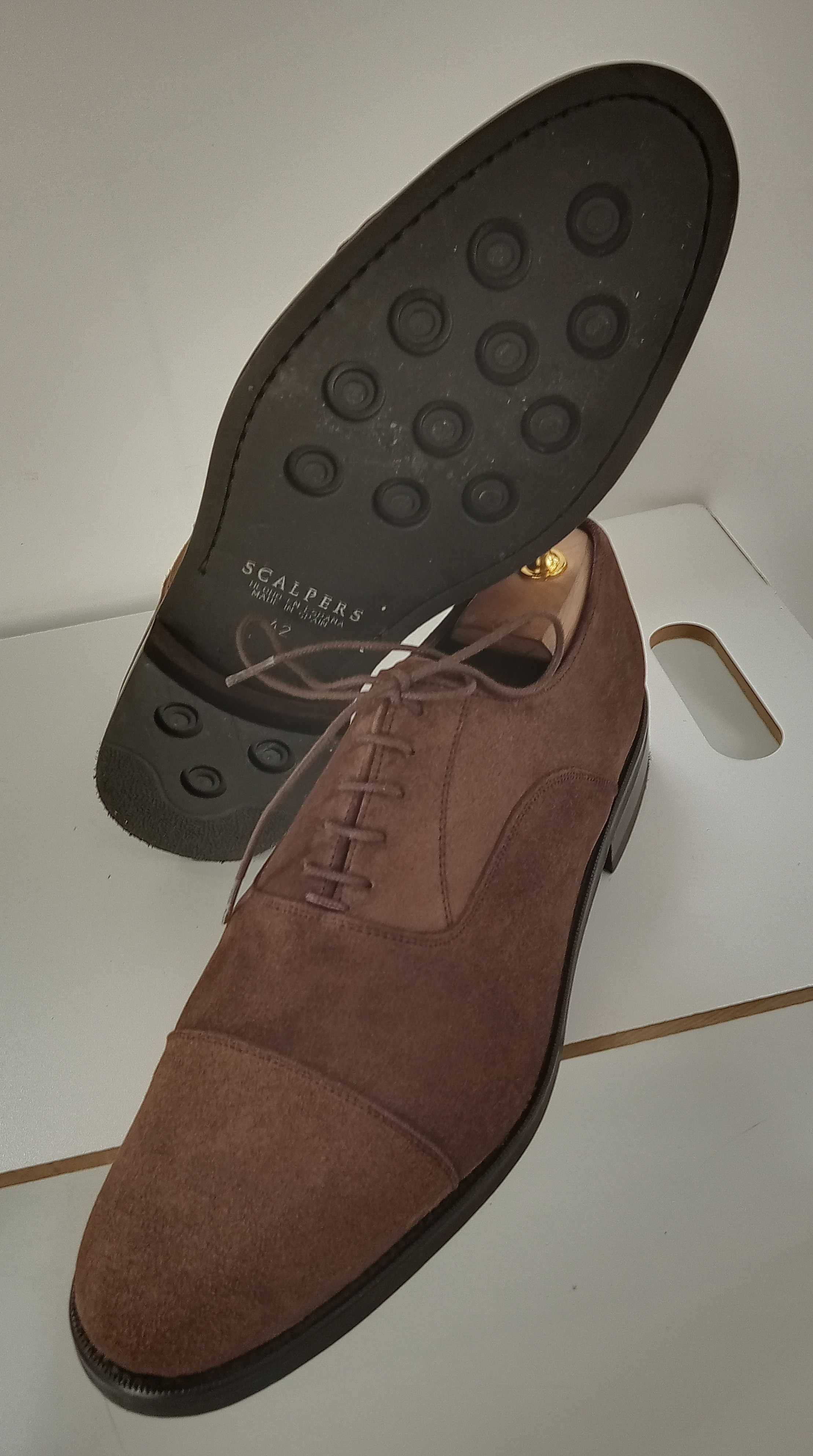 Pantofi oxford 44 lucrati manual Scalpers NOU piele naturala moale