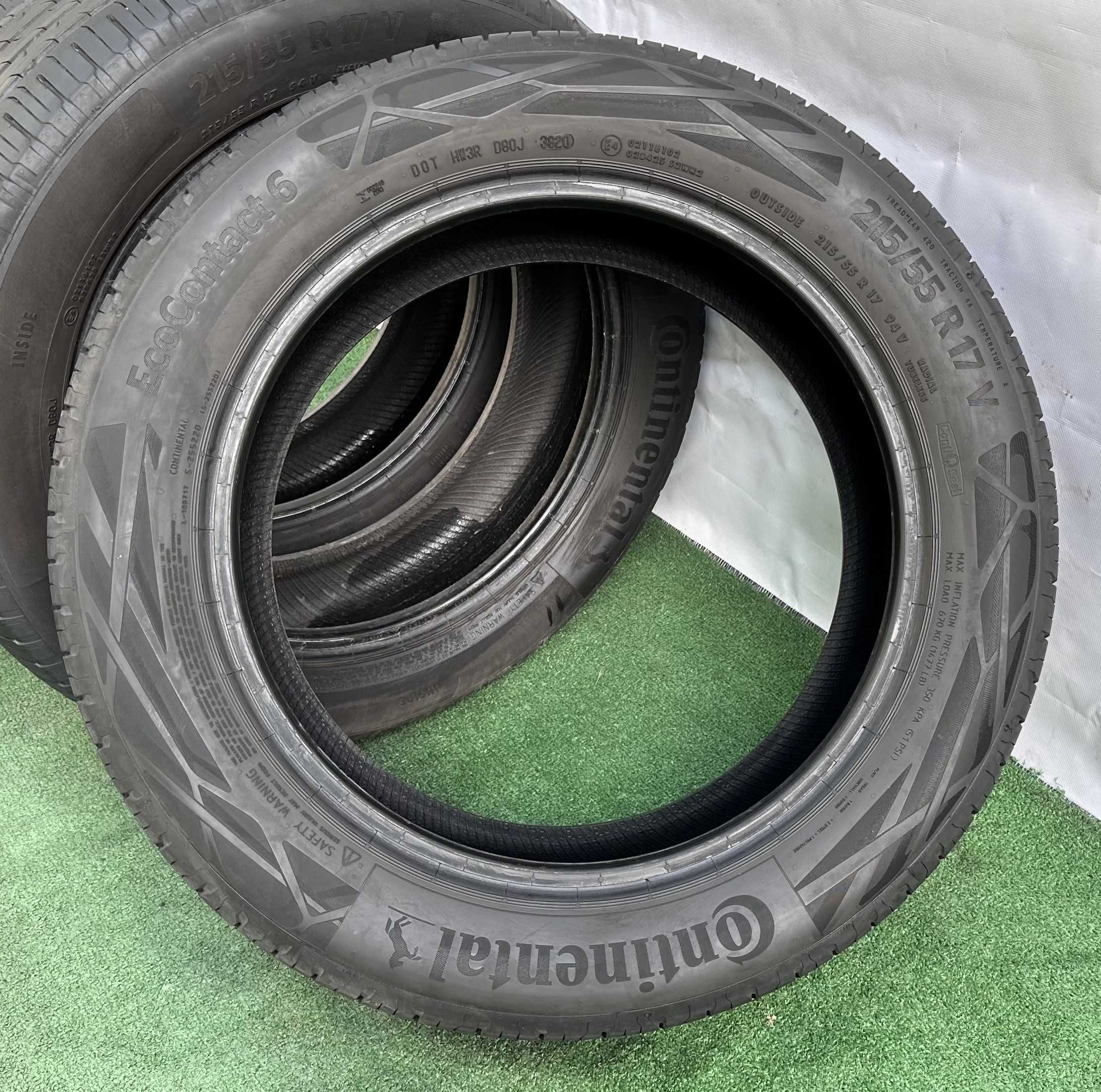 4бр 215/55r17 CONTINENTAL EcoContact 6 летни