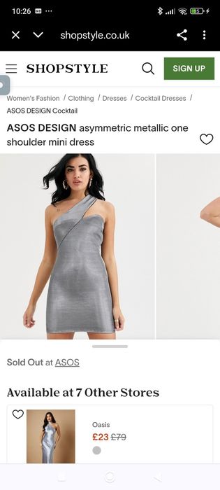 Asos Къса Рокля Размер 40