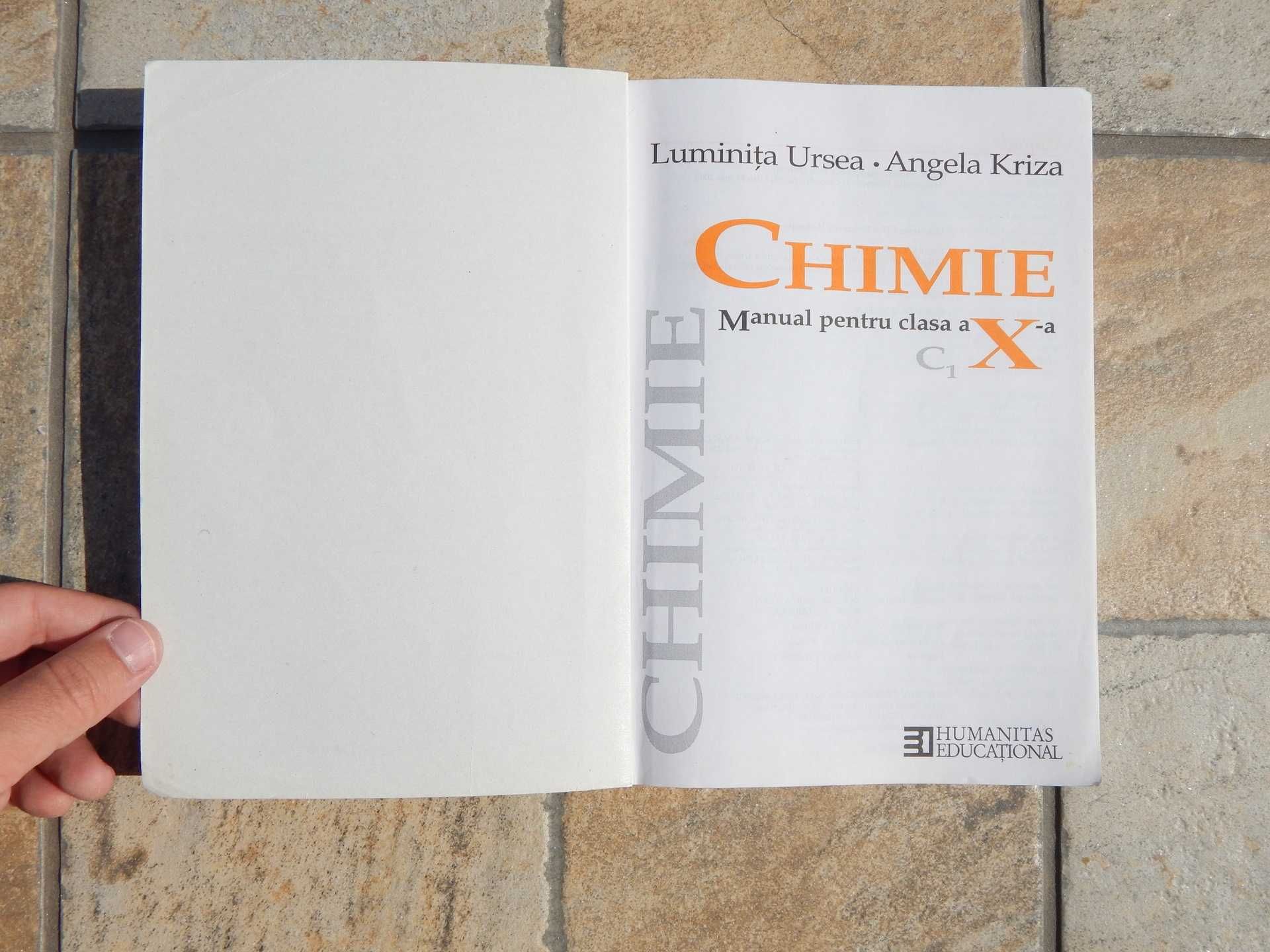 Manual chimie clasa X Luminita Ursea Angela Kriza ed. Humanitas 2003