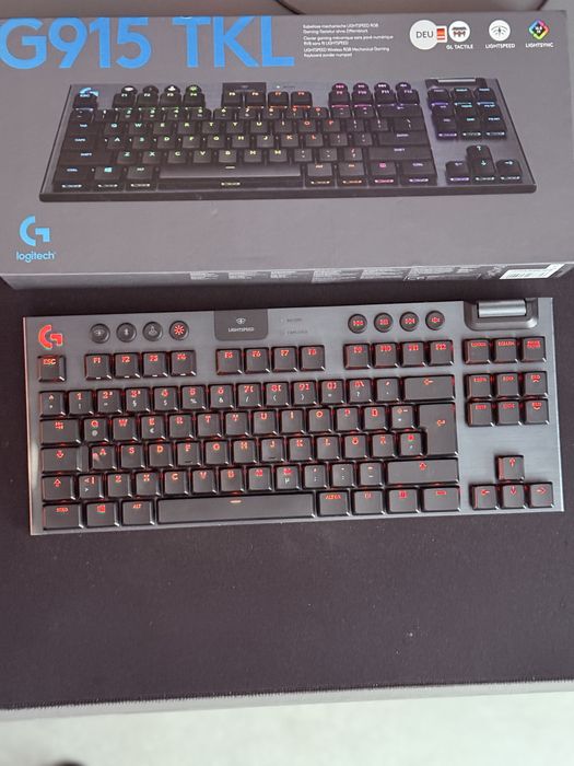 Tastatura Logitech G915 TKL ligtspeed linear  pc gaming switch brown