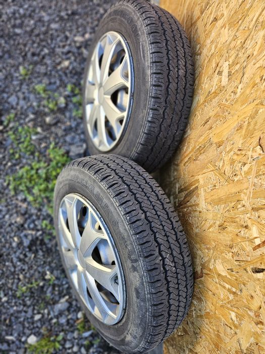 165/70/14c doua roti 5x110 remorca rulota jante echipate cu 165x70x14C