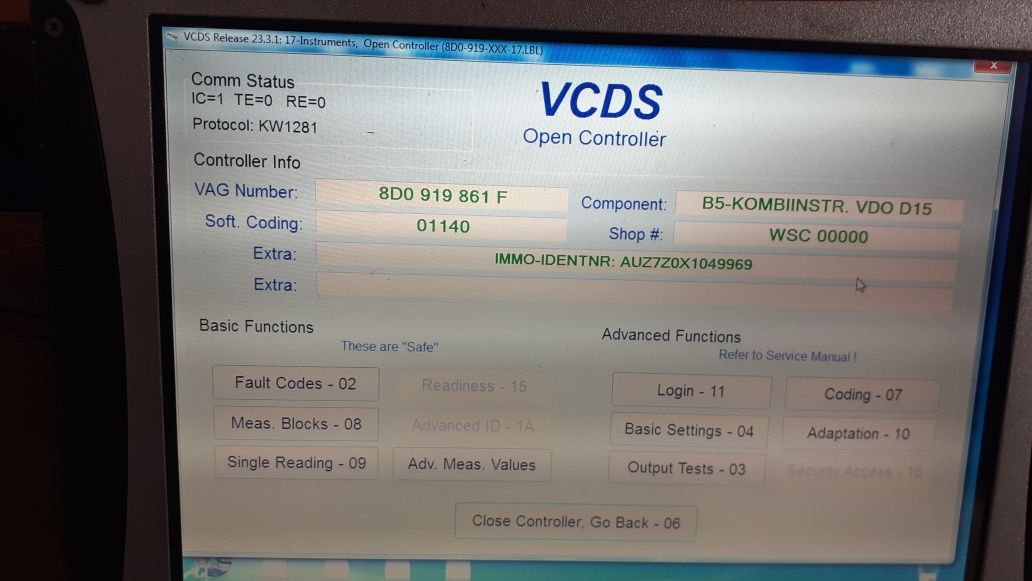 Киломераж VDO Audi A4 TDI B5