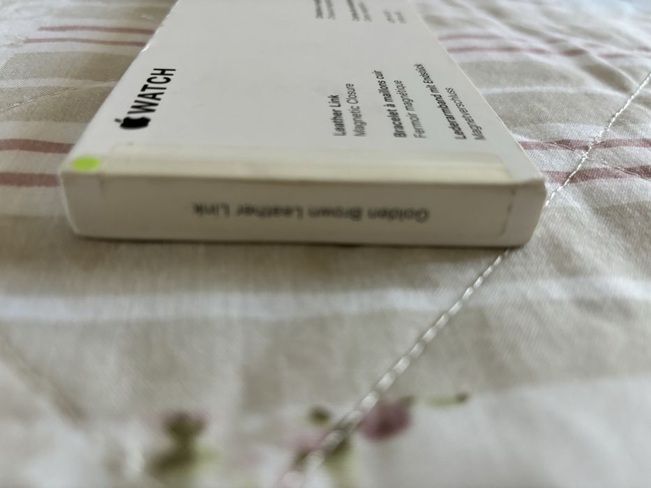 Curea/Bratara Apple watch 41m golden brown lether link m/l