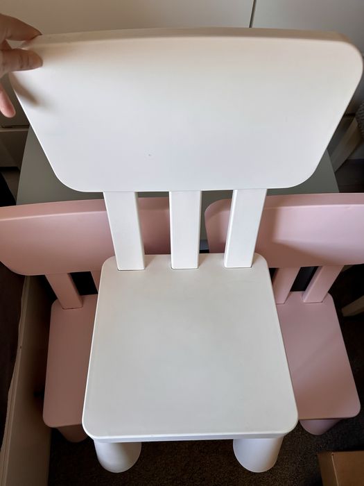 Masa pentru copii + 3 scaune Mammut IKEA