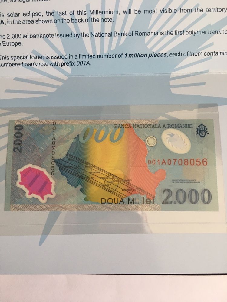 Bancnota 2000 lei eclipsa !