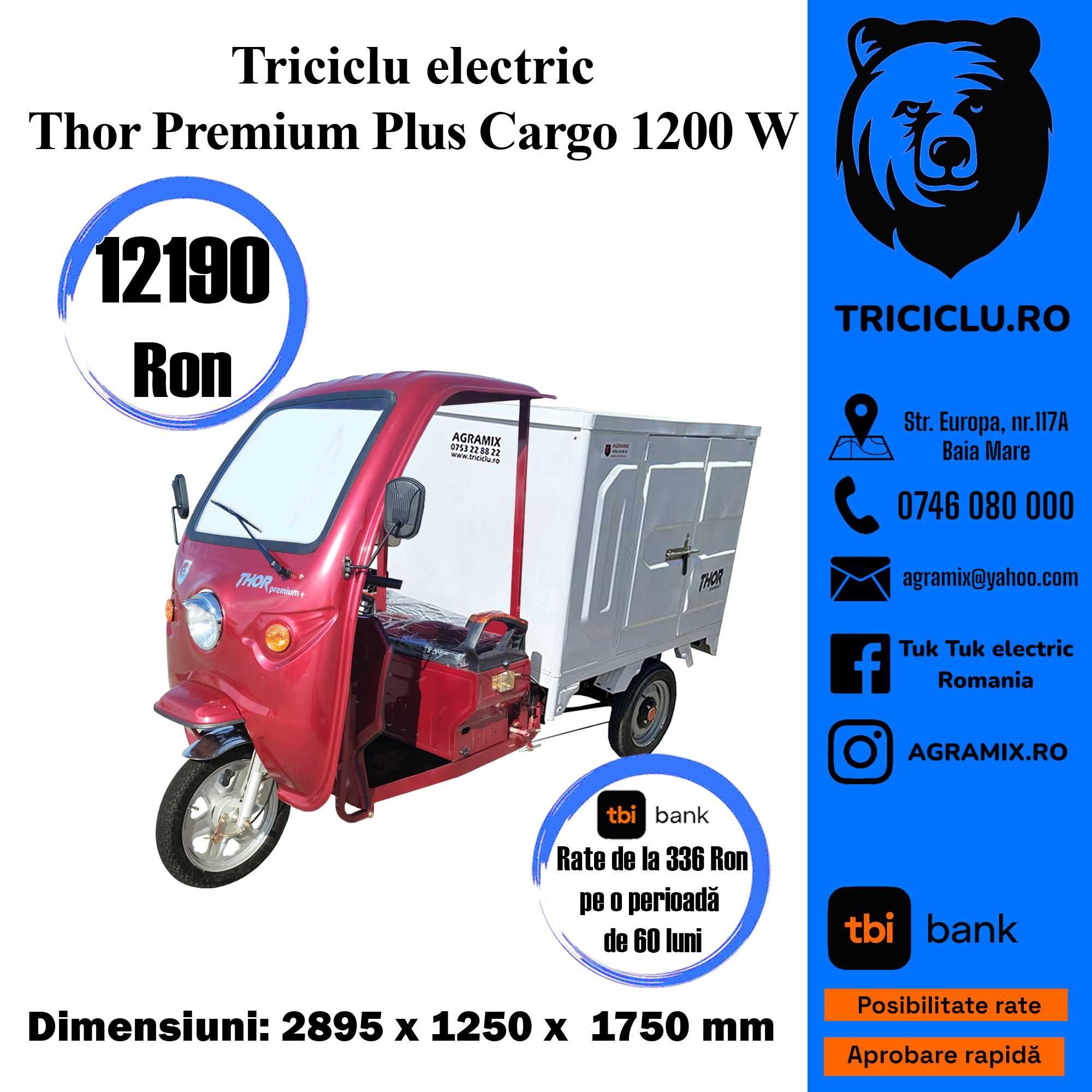 Triciclu omologat Thor PREMIUM CARGO RAR