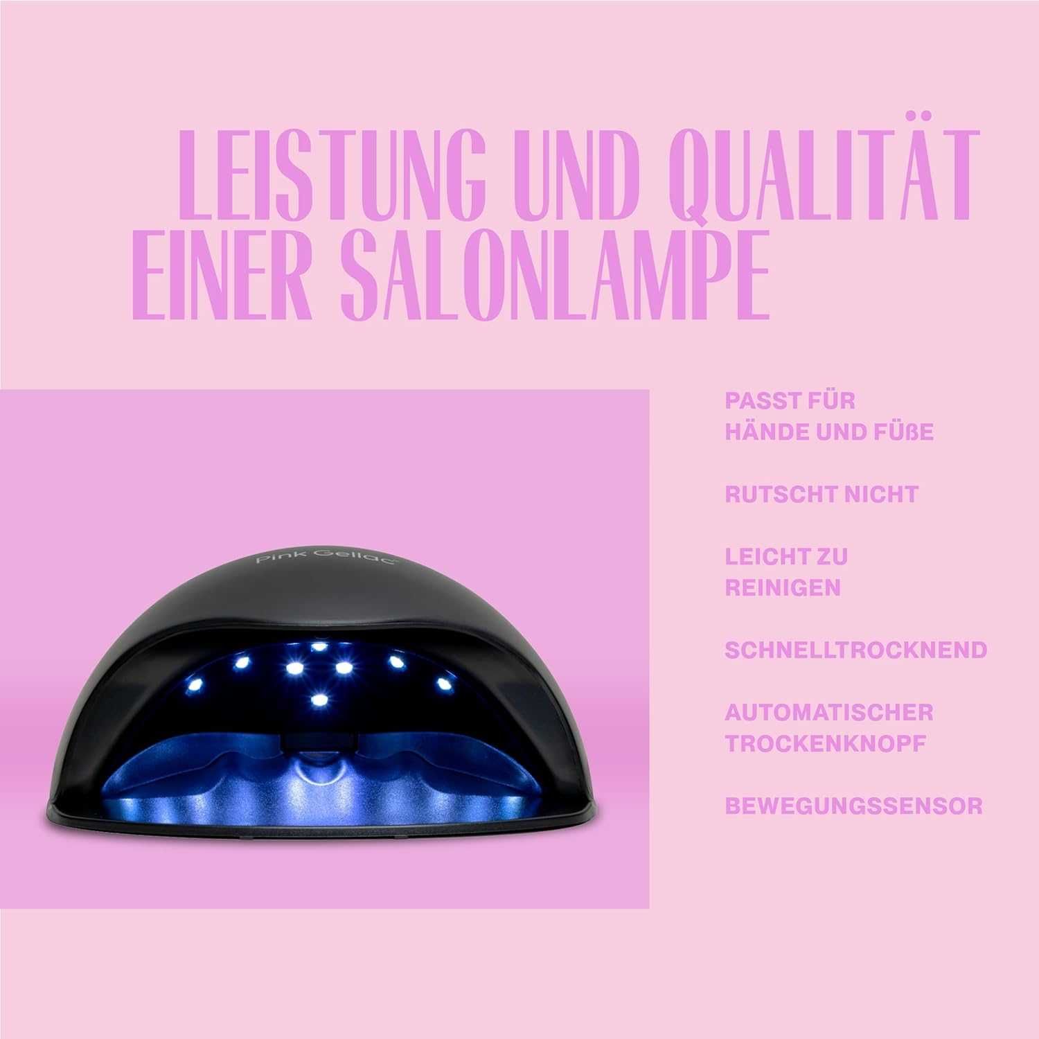 Pink Gellac Shellac Starter Set with Lamp - Premium непокрит