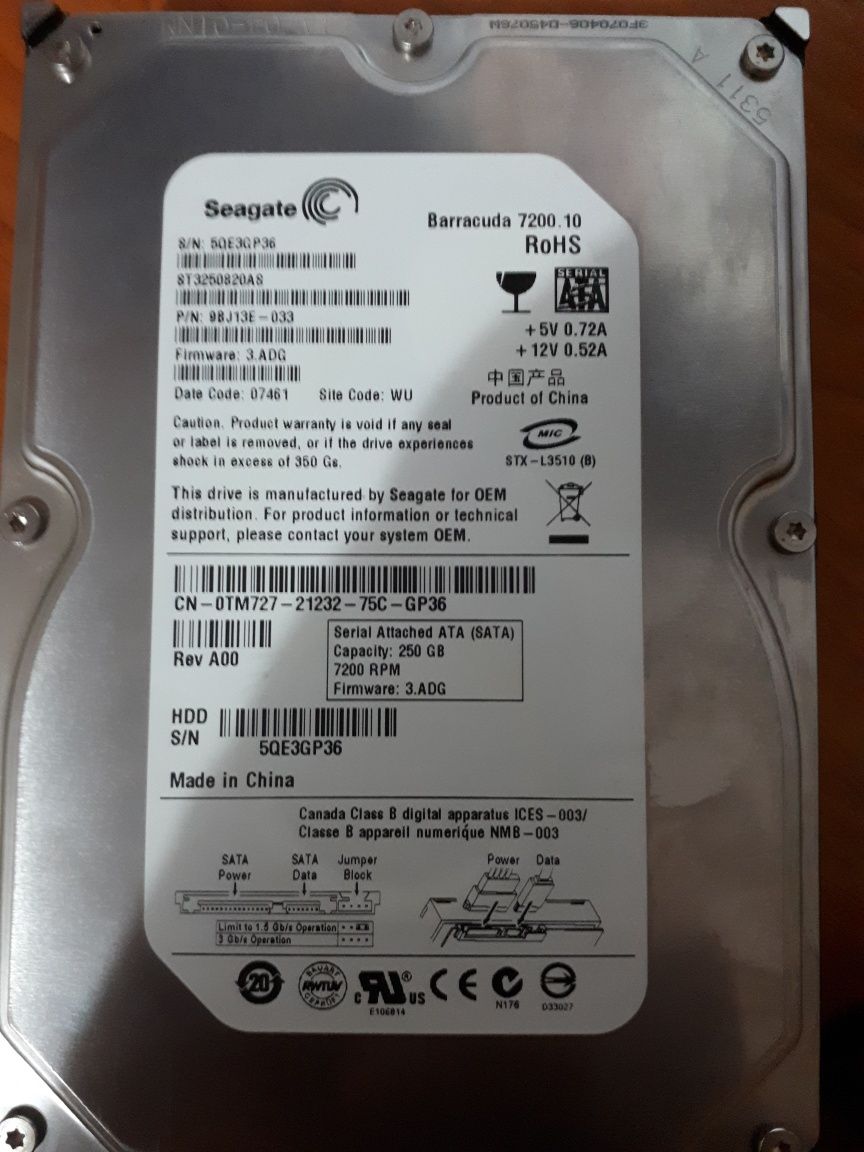 HDD 500 GB,HDD 160 GB