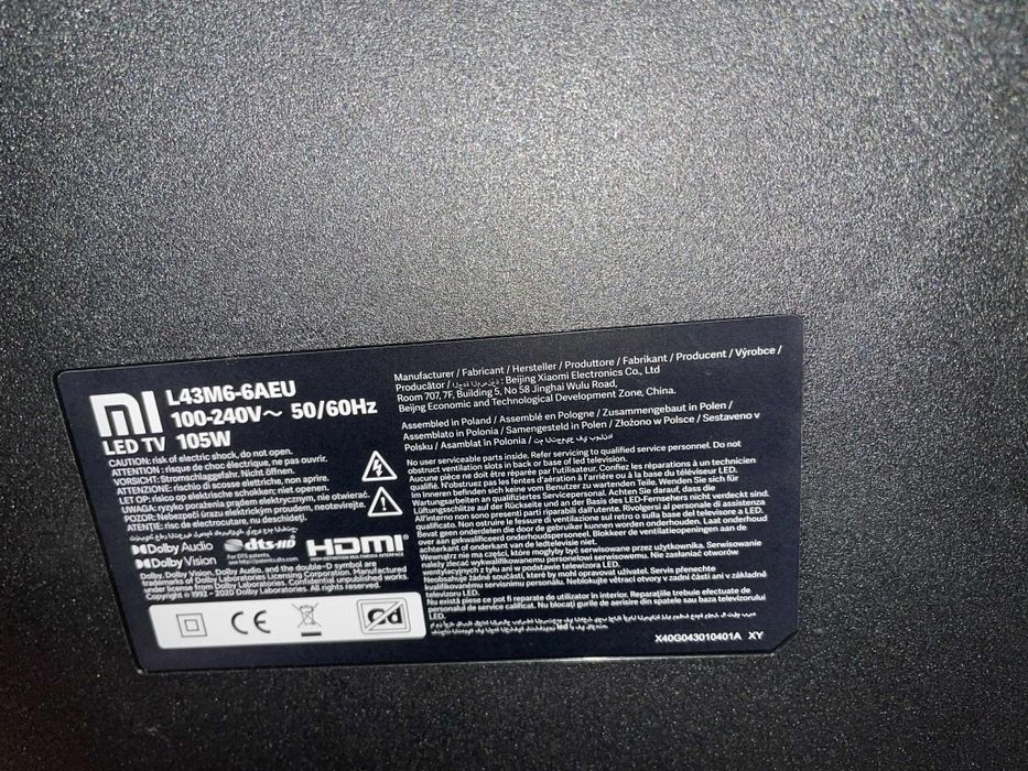 Tv xiaomi Mi Tv P1 43 108 cm