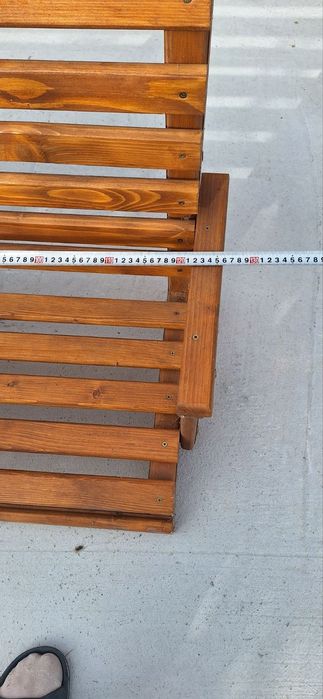 Дървена градинска люлка