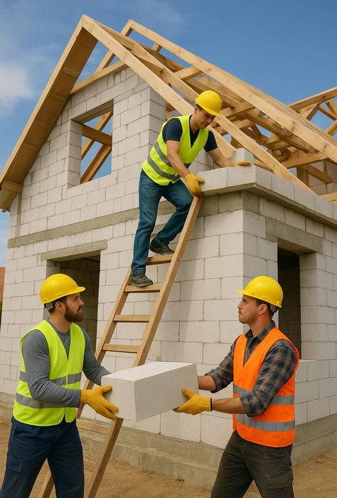 Строительная бригада из Узбекистана