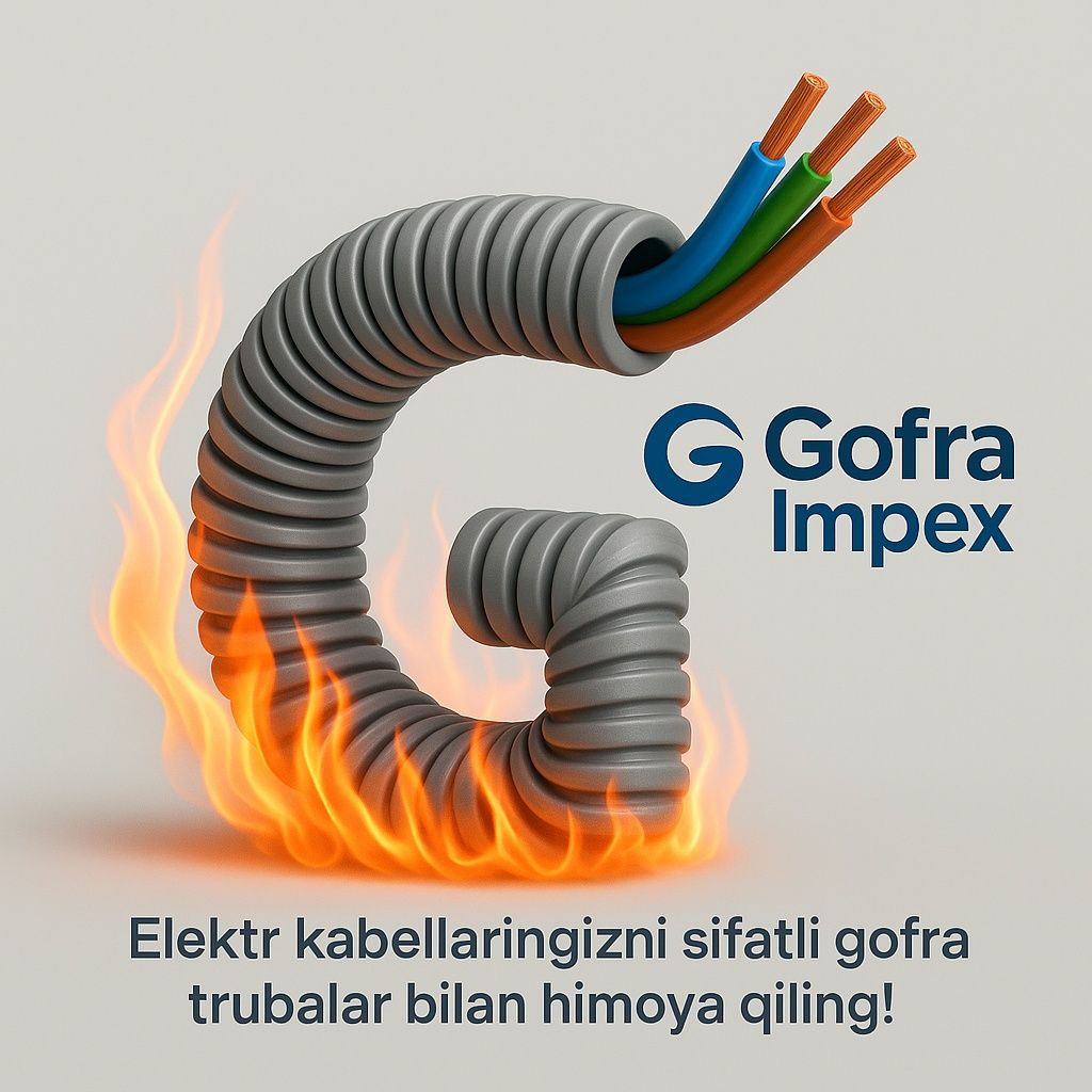 Gofra truba kabel kanal korip