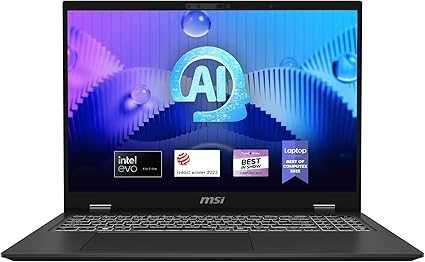 MSI Prestige 16 AI B1MG 16.0" UHD+ OLED U7 155H LPDDR5 16GB SSD 512GB