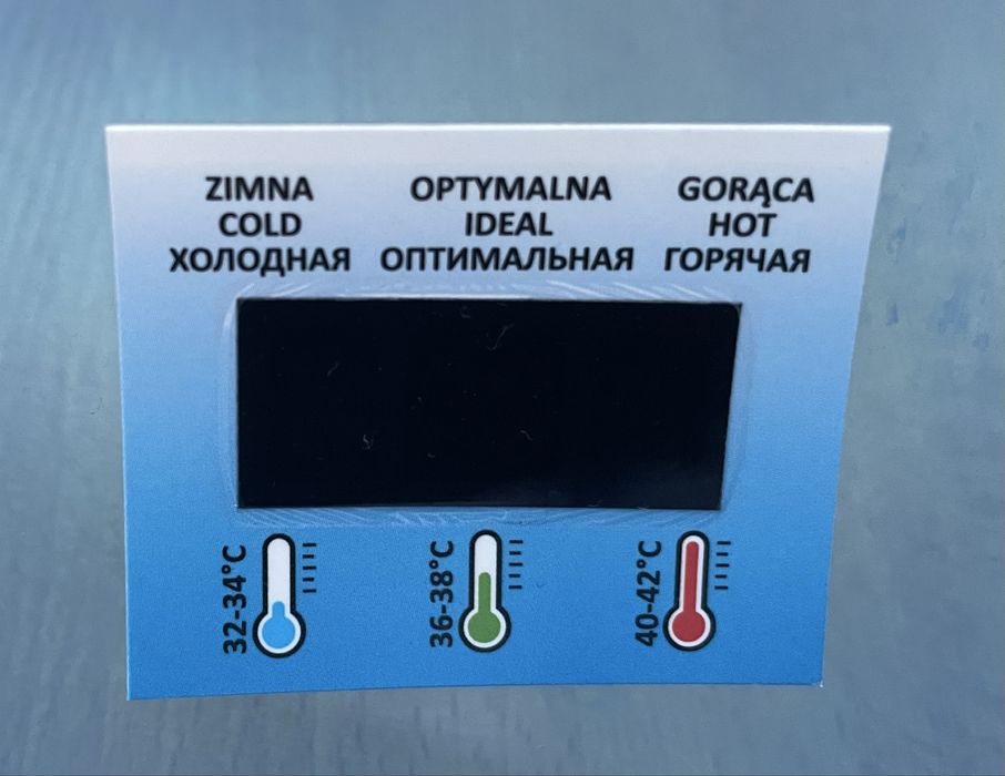 Корито за баня с вграден термометър