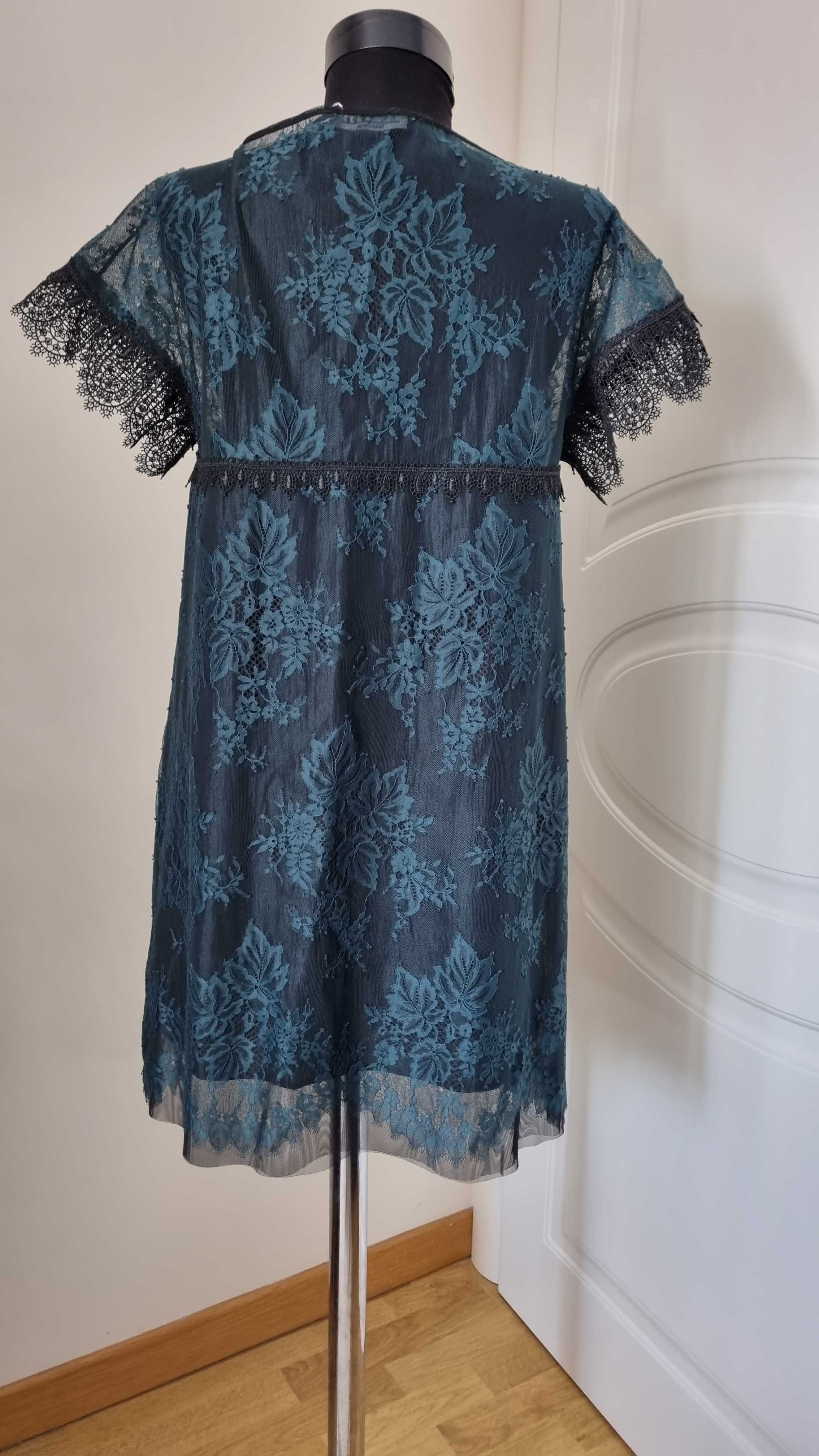 Rochie Max&CO noua din dantela verde ,masura 40IT