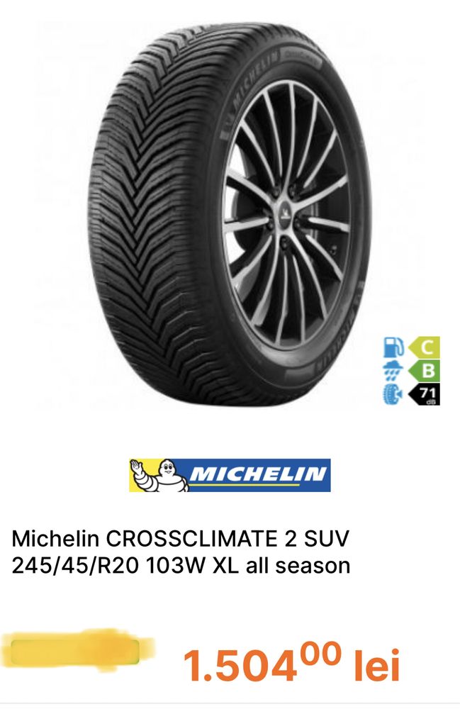 Anvelope Michelin Crossclimate 2 SUV 245/45/R20 103 XW All Season