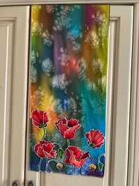 Нов рисуван шал на цветя