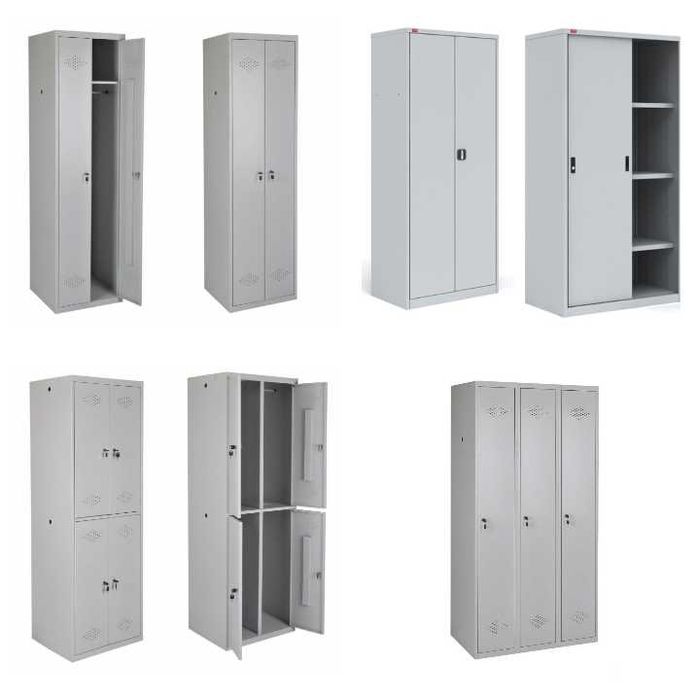 Шкафы Металлические в Раздевалку. Мебель в Офис Разборные стеллажи