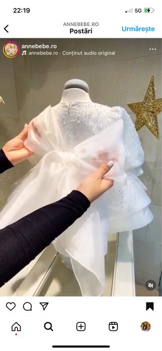 Rochita alba anne bebe 2-3 ani