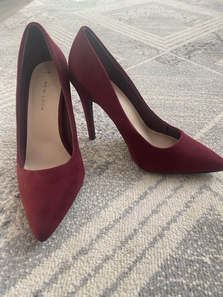 Pantofi stiletto burgundy