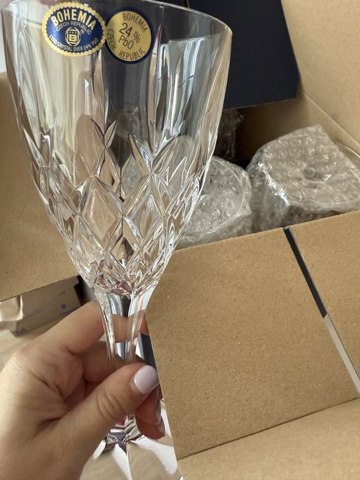 Pahare vin cristal bohemia Brixton
