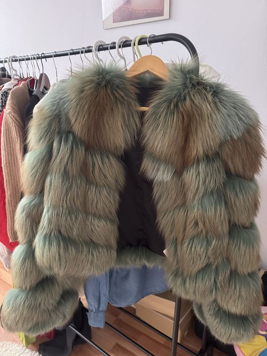 Geaca blana naturala vulpe Marime M
