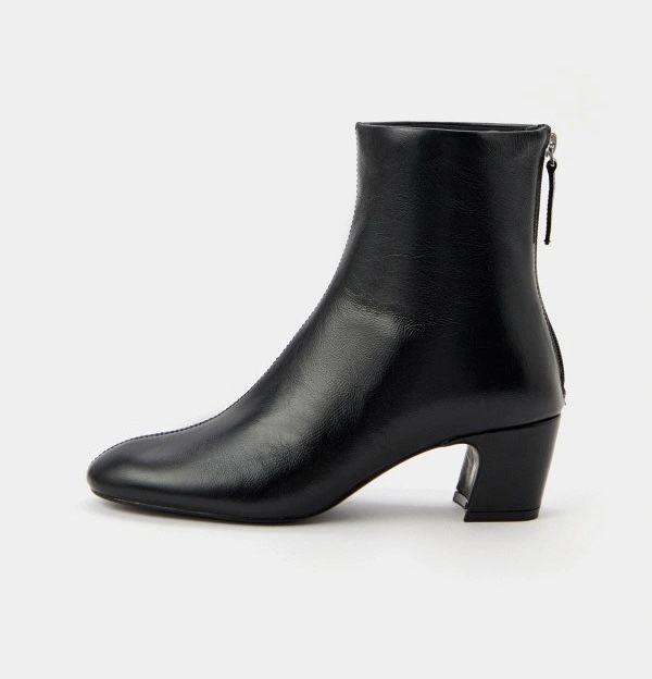 Кожаные ботильоны Mango