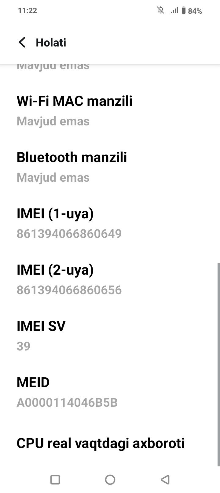 Y 17 S VIVO telefon yaxshi zur idyal telefon