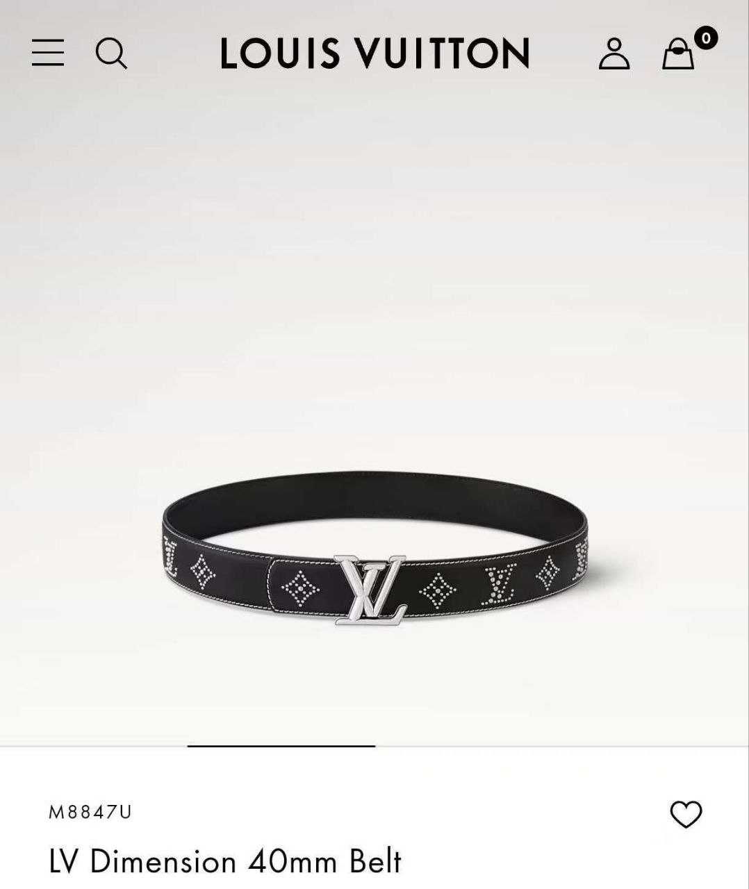 Мъжки колан Louis Vuitton LV двулицев