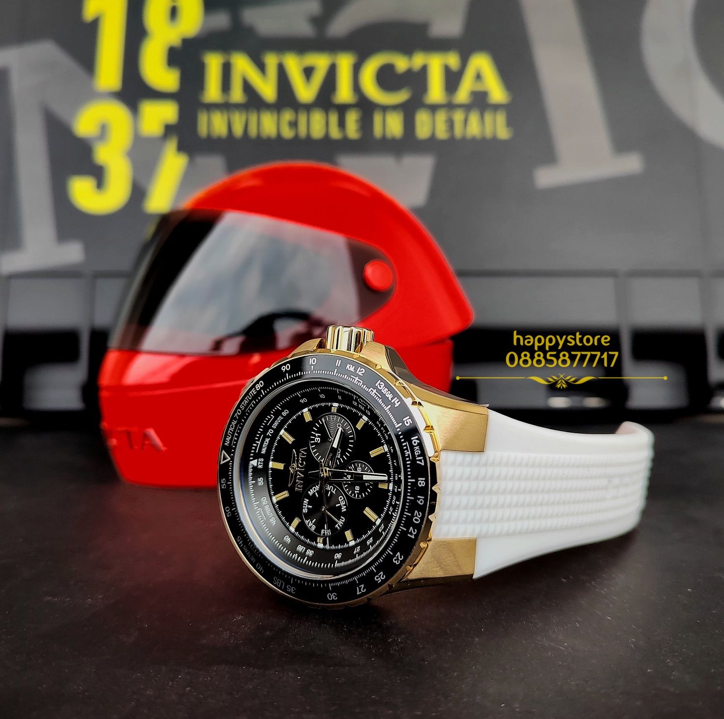 часовник INVICTA Aviator white 50 mm, Инвикта нов