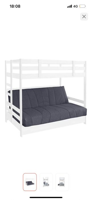 Двухярусный кровать с матрасом