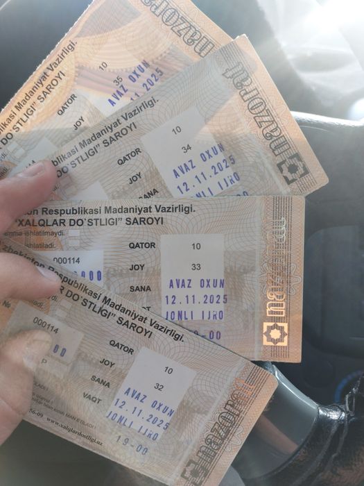 Avaz oxun konsertiga beletlar bor