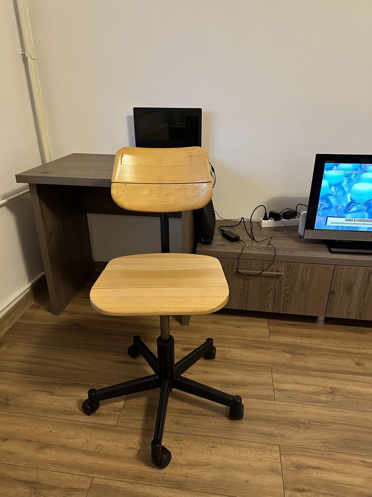 Scaun birou lemn Slim/Rotativ Ca Nou Office Wood
