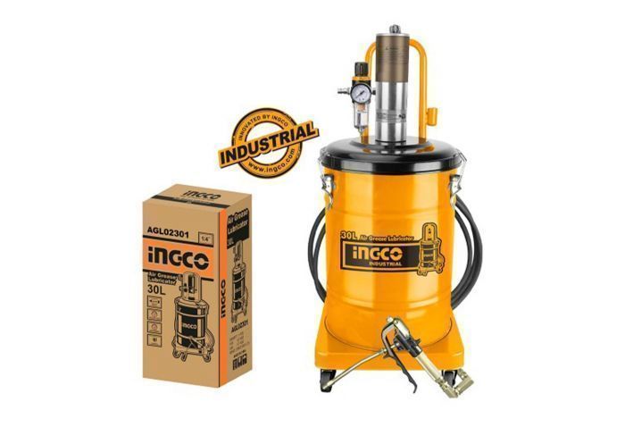 Пневматична помпа за гресиране 30л. ingco