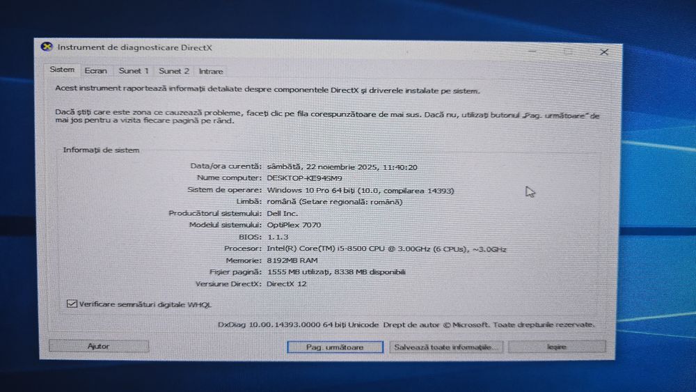 PS dell optiplex 7079 i5
