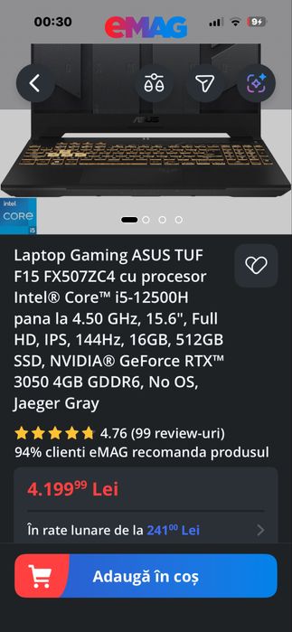 Laptop Gaming Asus tuf f15