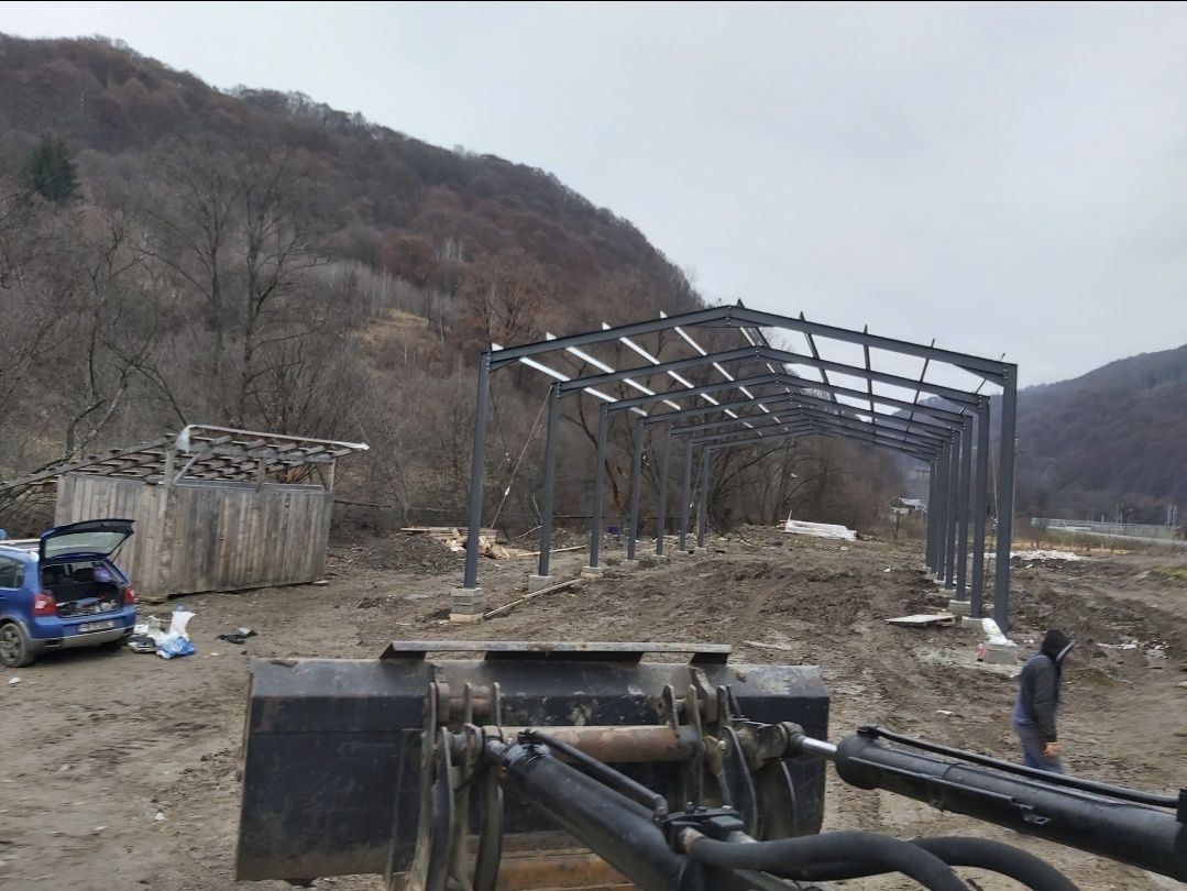 Hala metalica demontabila constuctie 12x30m montaj