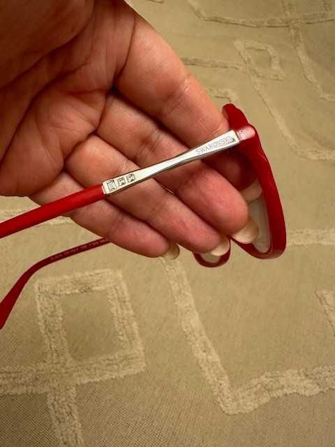 Ochelari dama Swarovski rosii
