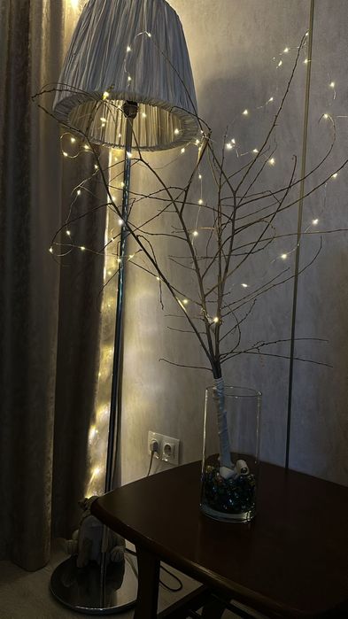 Ночник с натуральным деревом