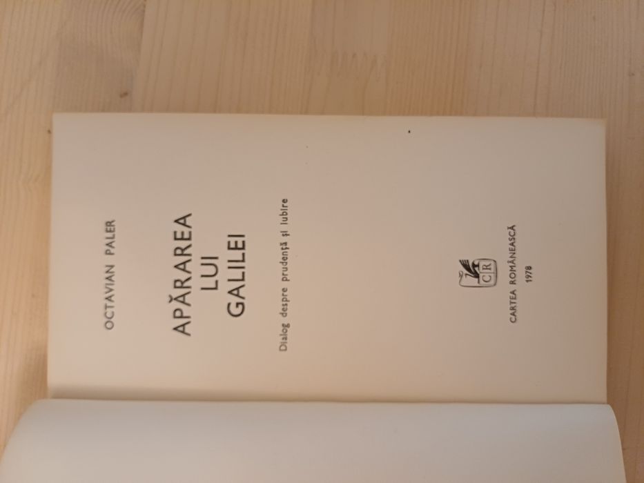 Octavian Paler, Apararea lui Galilei, cu dedicatie, semnatura autograf