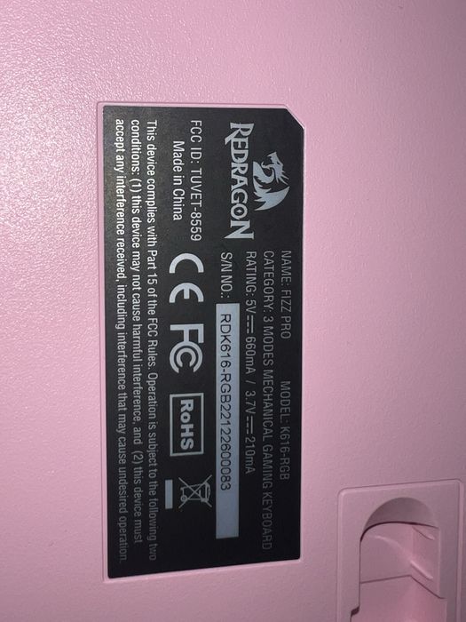 Tastatura mecanica Redragon, switch-uri rosii