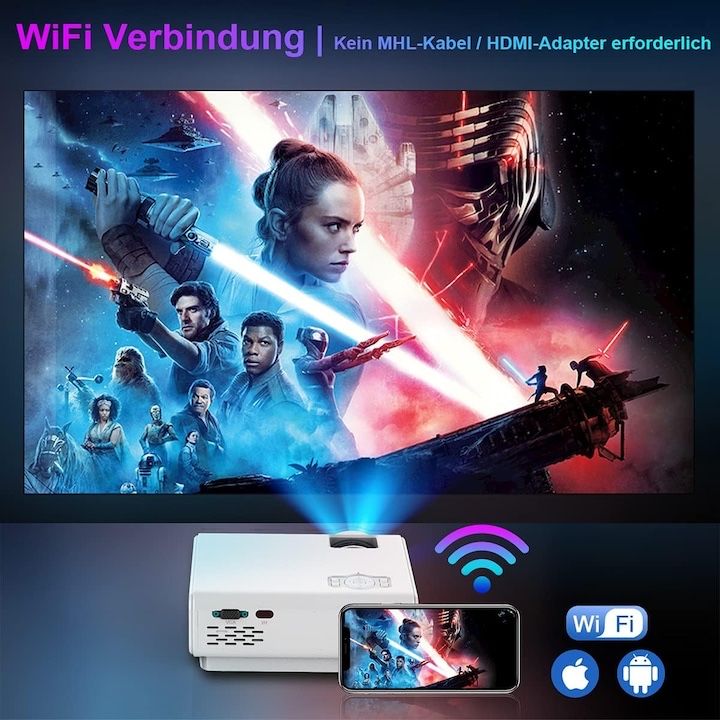 Мини проектор TOPTRO TR21, 1080P Full HD